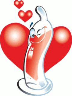 Gif animé coeur preservatif